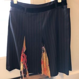 Dolce &Gabbana fun pinstripe and floral skirt